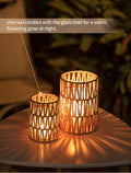 Woven Lantern Candle Holder Set